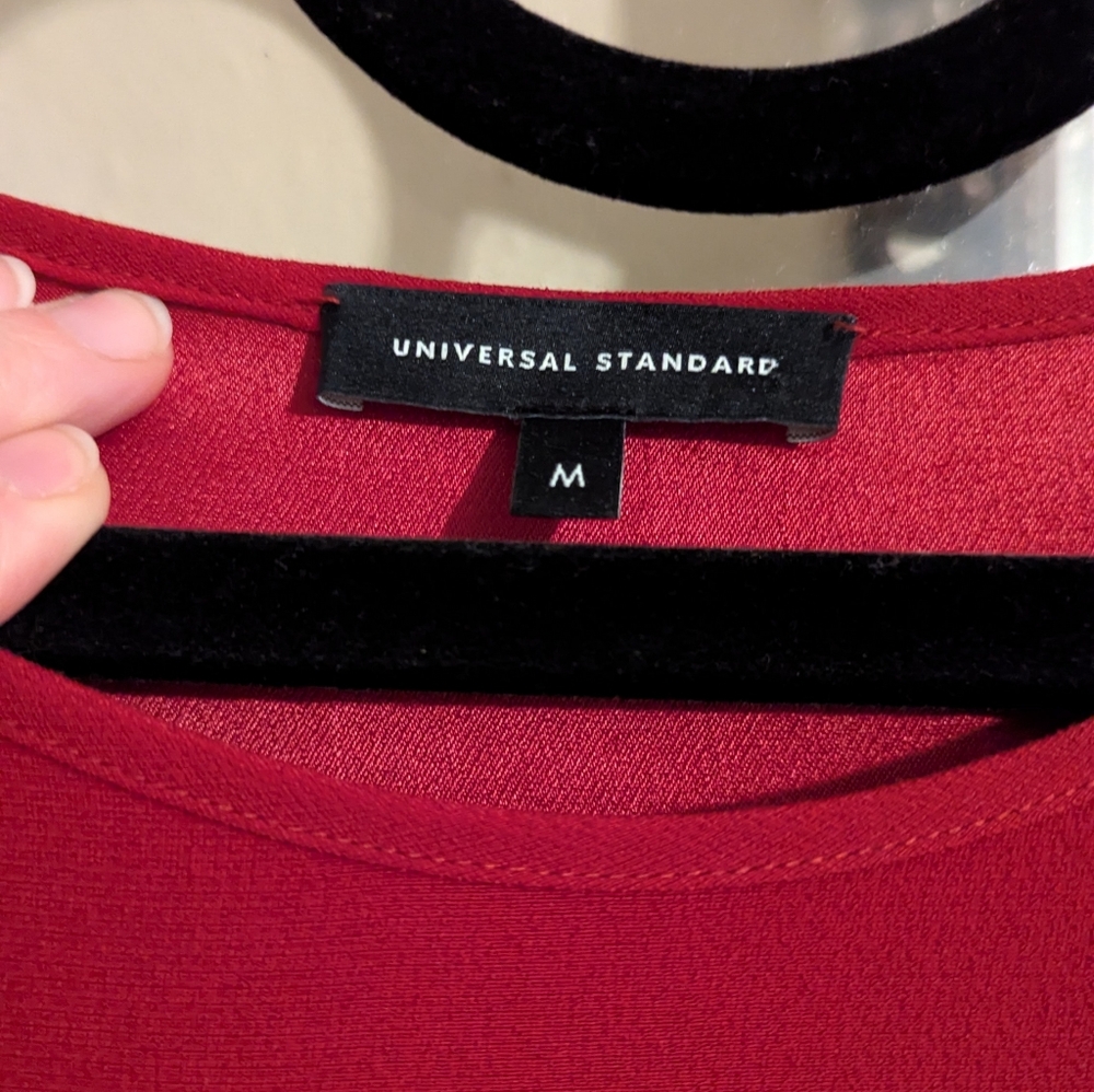 Universal Standard Red Avenir Crepe Dress M 18 20 Plus - Picture 5 of 7